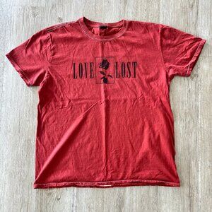 Womens Urban Outfitters Red "Love Lost" Tshirt - L